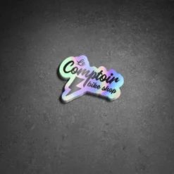 Sticker LECOMPTOIRBIKESHOP Holographic Small 7 Sticker LECOMPTOIRBIKESHOP Holographic Small -Pieces Cycliste Magasin sticker lecomptoirbikeshop holographic 2