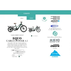 VAE CARGO O2FEEL EQUO POWER 4.1 VERT EMERAUDE -Pieces Cycliste Magasin vae cargo o2feel power 41 vert emeraude 2